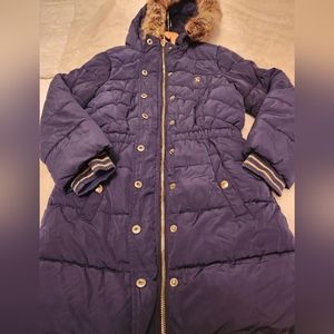 Navy blue girl's winter coat